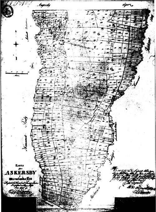  Karta &ouml;ver laga skiftet 1845                             